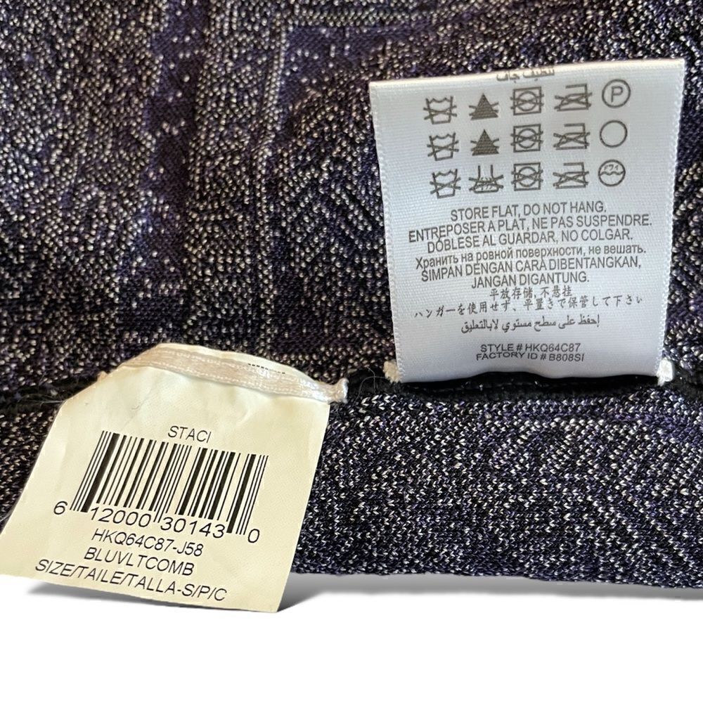 Herve Leger Blue/Violet Staci Floral Jacquard BodyCon Dress |Size: Small| - Picture 13 of 13